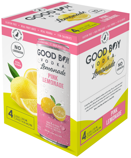 Good Boy Vodka Pink Lemonade 4pk